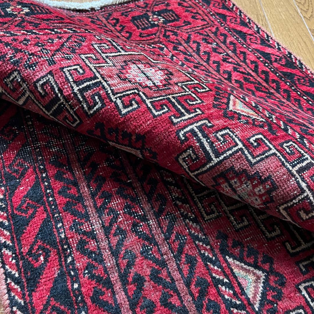 Vintage tribal rug 約80cm×80cmウール トライバル