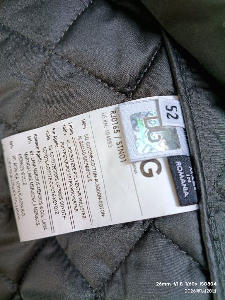 K*E様 D&G ミリタリージャケット リアルファー付き