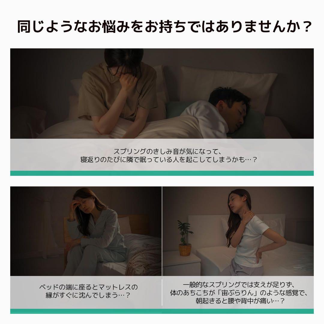 マットレス ダブル 硬め 極厚20cm コイルマットレス 硬さ180N 高反発