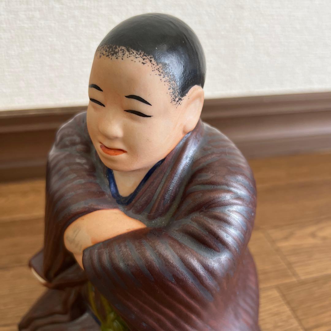 昭和レトロ 陶器製 仙台四郎 幸福を呼ぶ 福の神 縁起物 商売繁盛 招福 置物