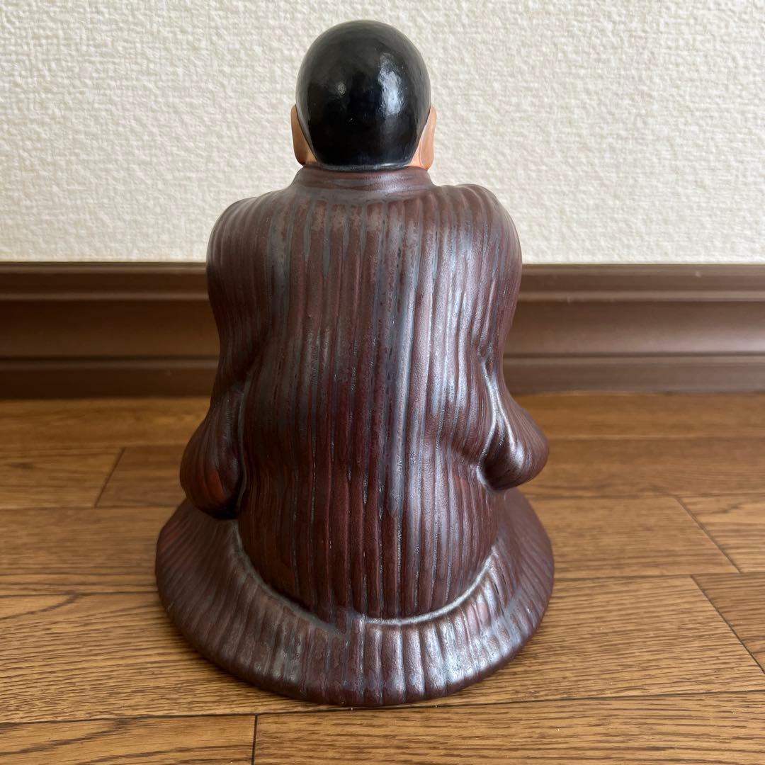 昭和レトロ 陶器製 仙台四郎 幸福を呼ぶ 福の神 縁起物 商売繁盛 招福 置物