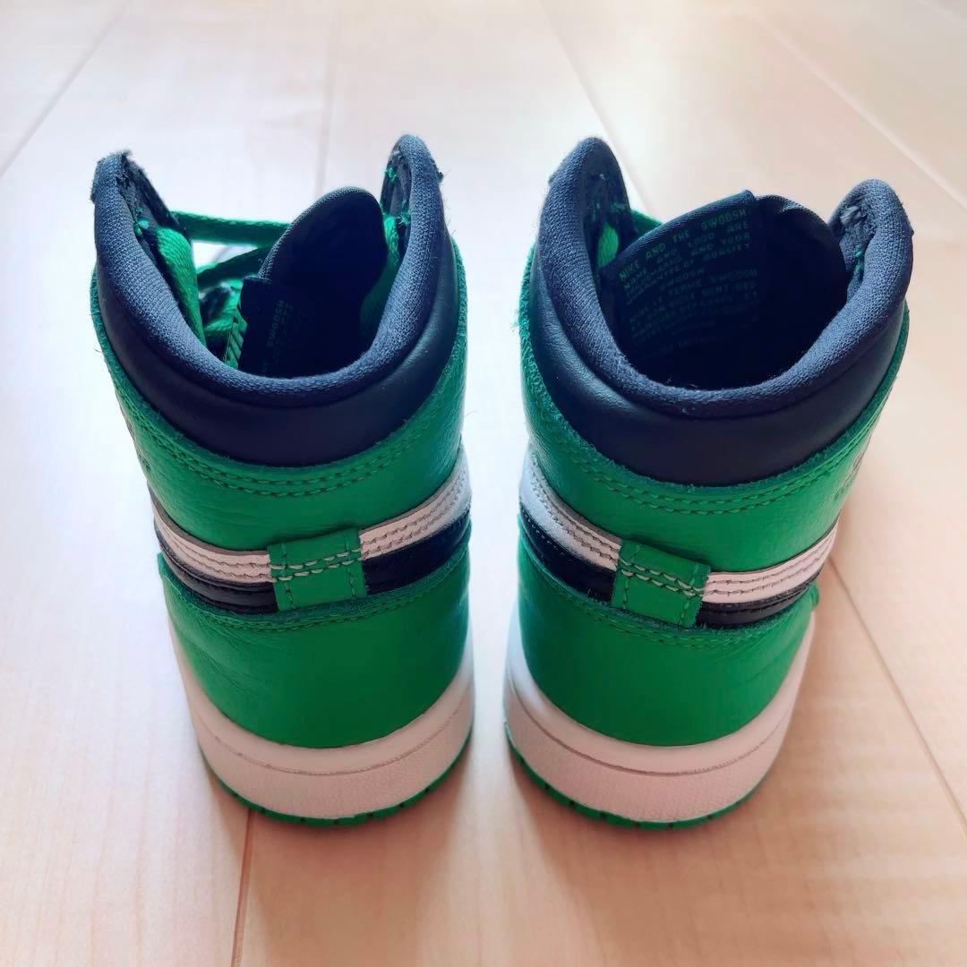 最終値下げNike ハイカットスニーカー ホワイト/ブラック/グリーン　20cm