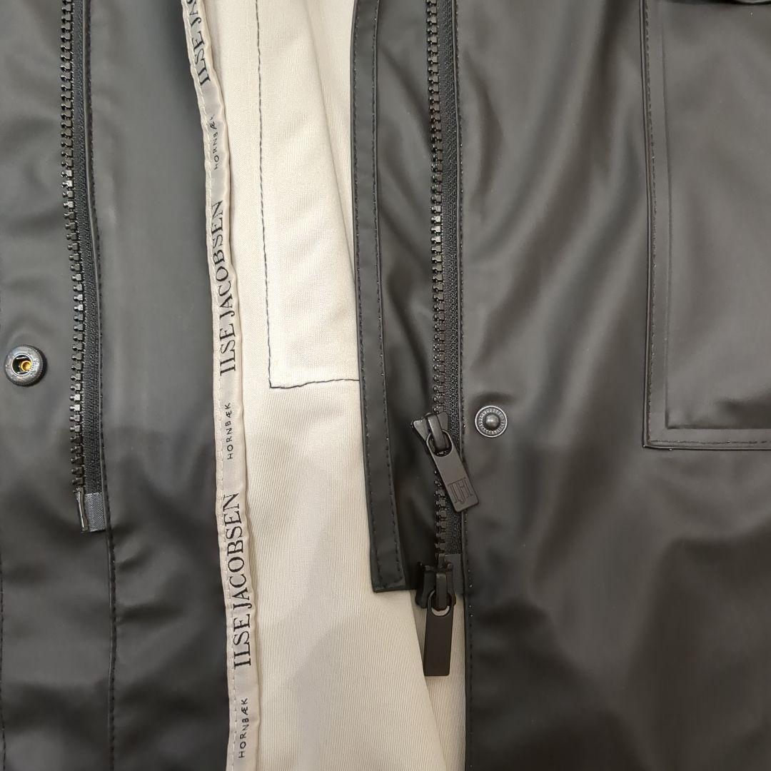 ILSE JACOBSEN ブラックレインコート38