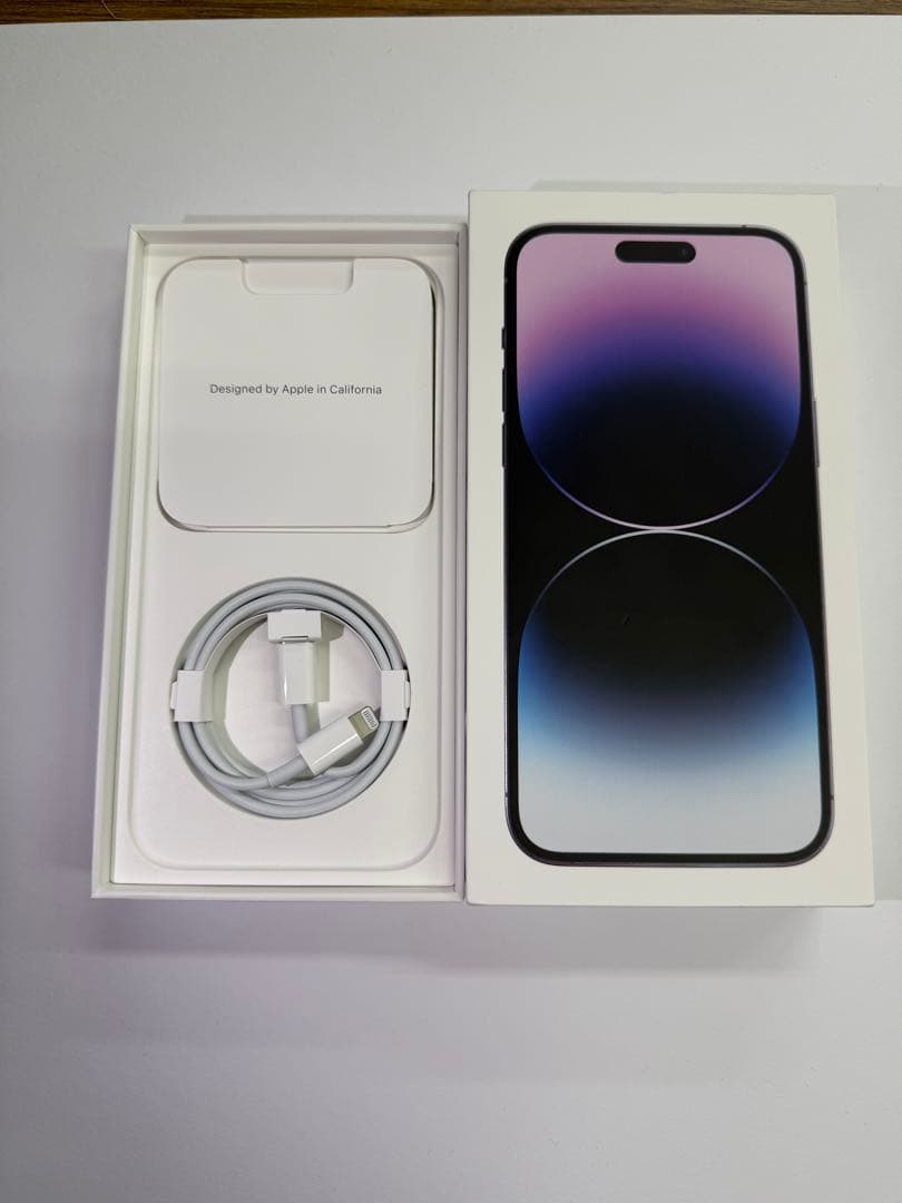 iPhone 14ProMax 256GB ディープパープル美品MQ9E3J/A