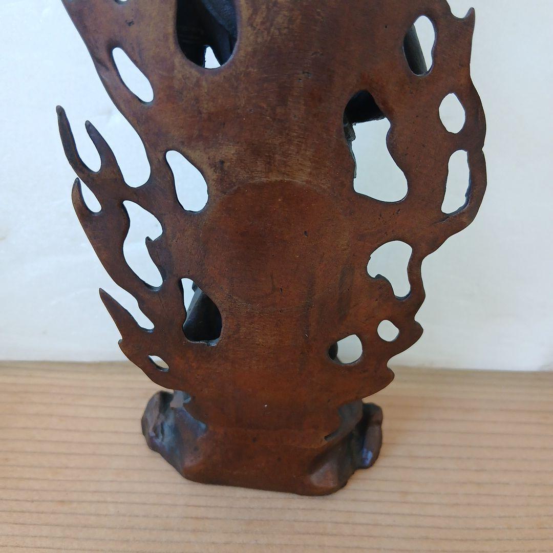 不動明王 彫刻 仏教工芸品 極上彫 倶利伽羅不動明王立