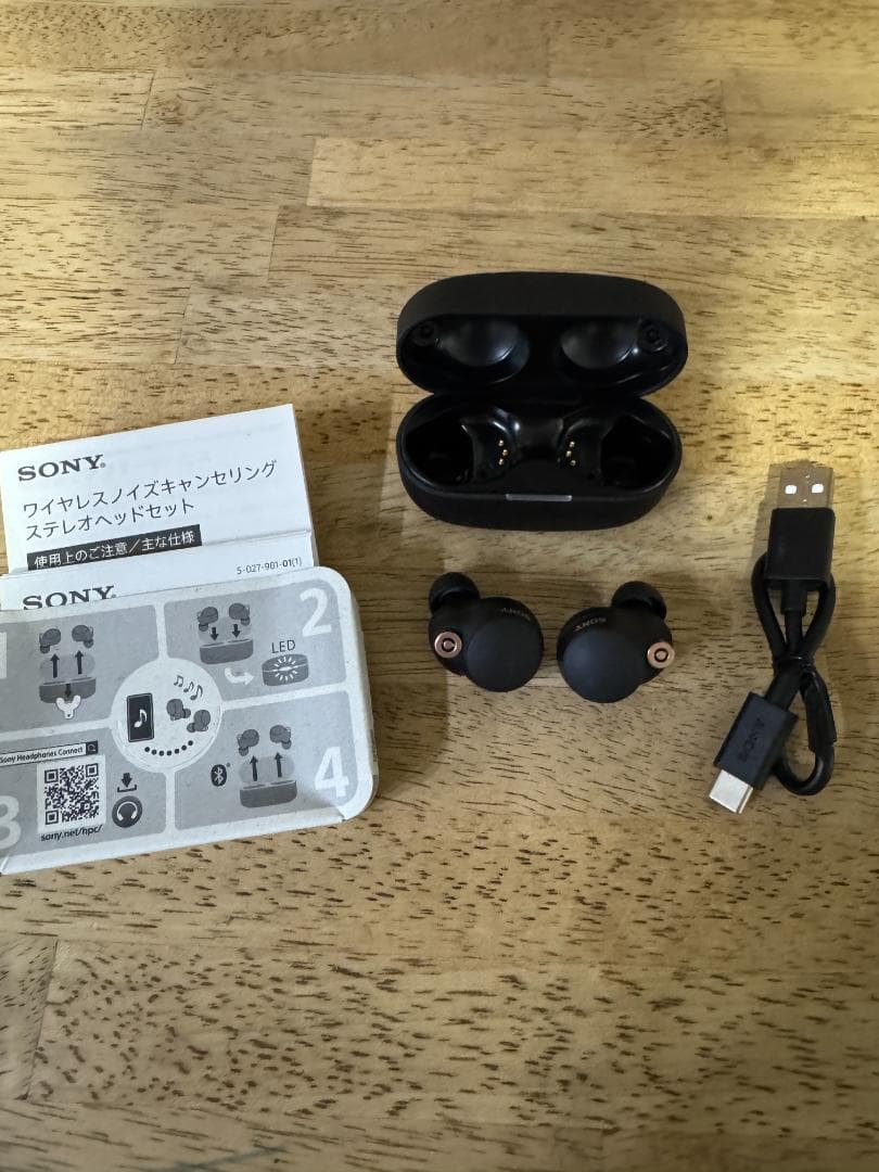 バッテリー純正新品交換済 SONY WF-1000XM4 ブラック