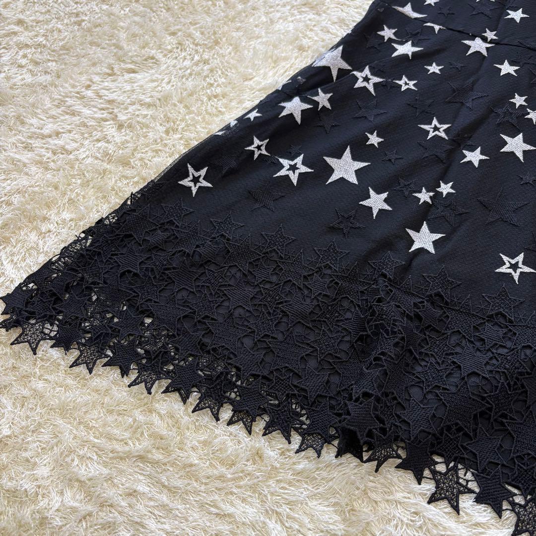 【美品】グレースコンチネンタル　ダイアグラム　ノースリーブワンピース　星柄　38