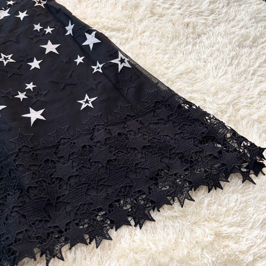 【美品】グレースコンチネンタル　ダイアグラム　ノースリーブワンピース　星柄　38