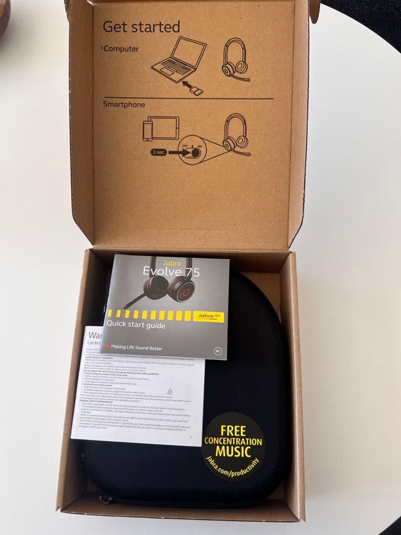 Jabra Evolve 75 ワイヤレスヘッドホン美品綺麗