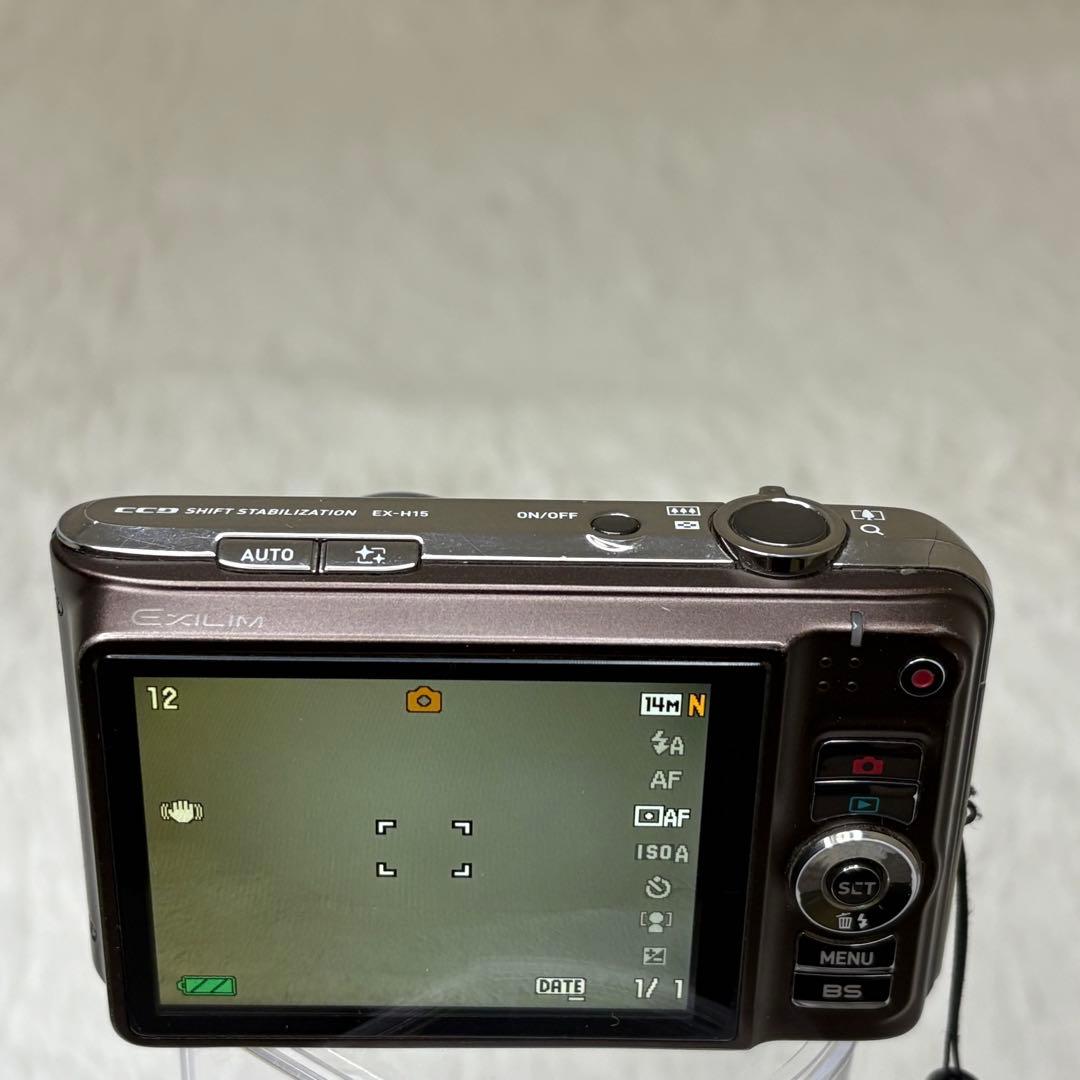 CASIO カメラ　エクシリム　EX-H15 充電器　ブラウン コンデジ　動作品