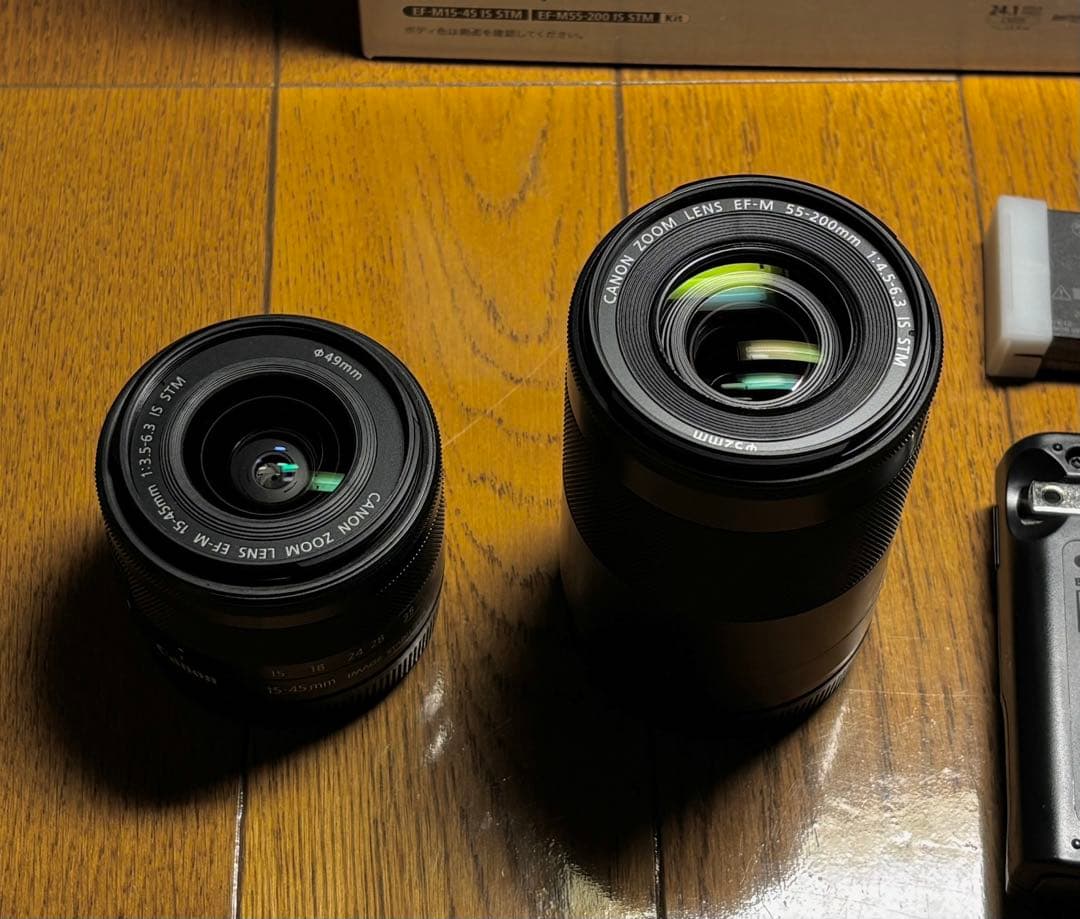 Canon ミラーレス一眼 EOSkissM レンズセット ブラック