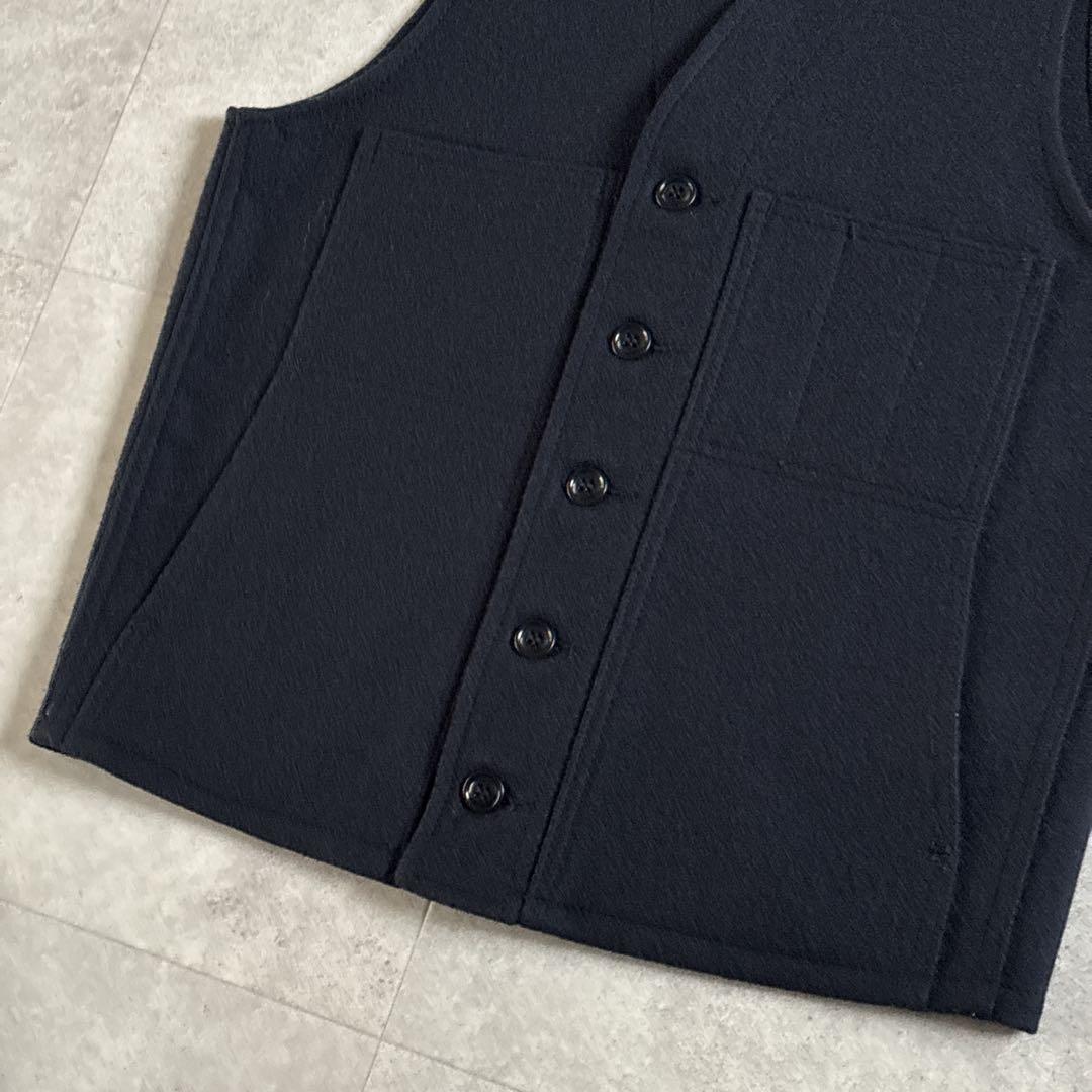 未使用級 USA製 フィルソン マッキーノウールベスト S ネイビー 現行品
