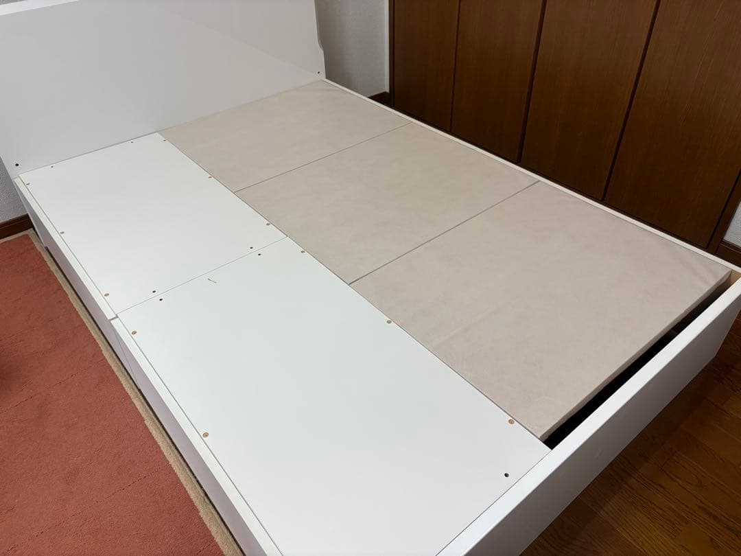 【フレーム+マットレス】ニトリ ダブル　ホワイト　セット販売　NITORI