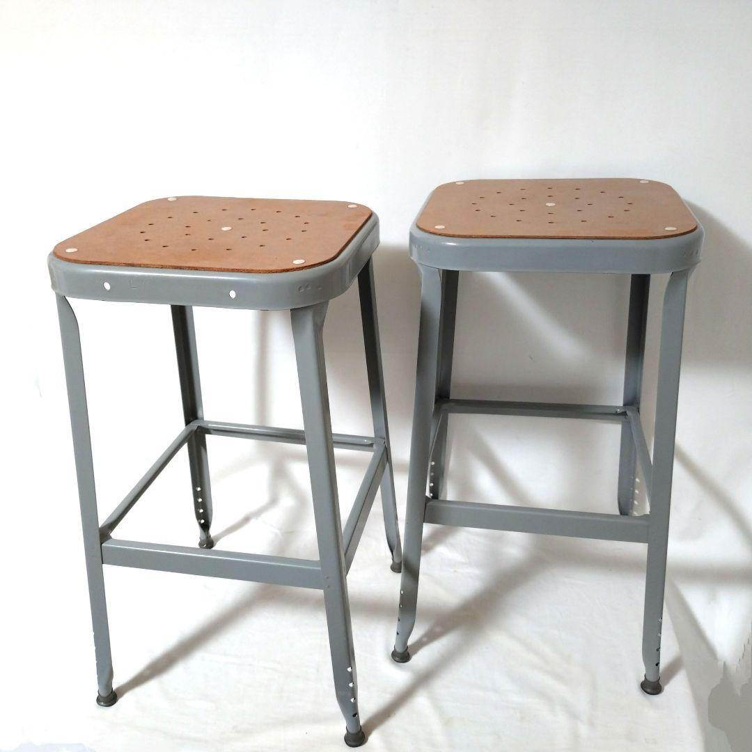 廃盤品　LYON　ファクトリースツール　2脚セット　ハイスツール　ヴィンテージ