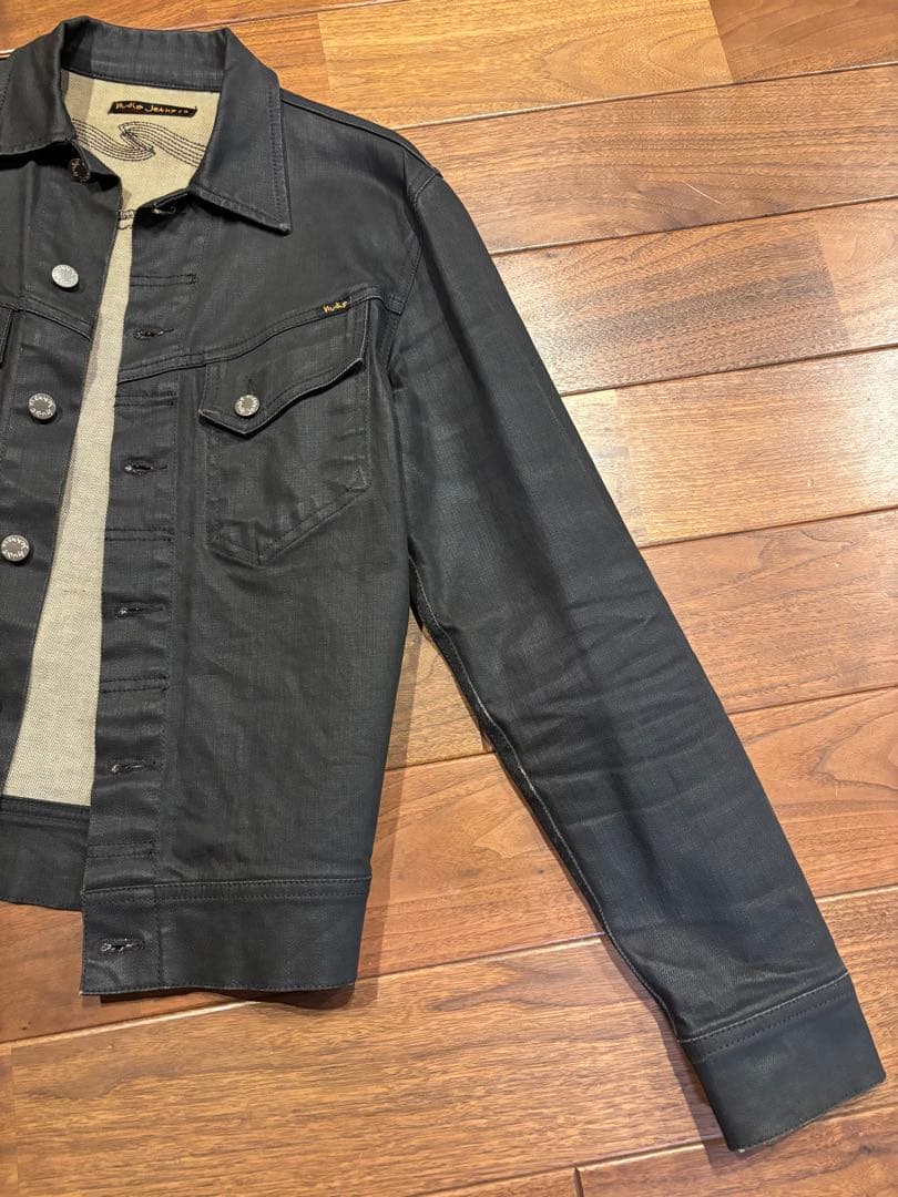 ヌーディージーンズ　デニムジャケット　ブラック Nudie Jeans Sサイズ