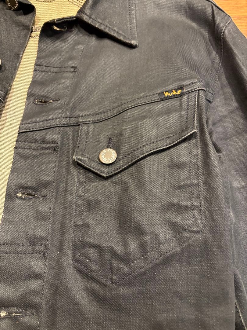 ヌーディージーンズ　デニムジャケット　ブラック Nudie Jeans Sサイズ