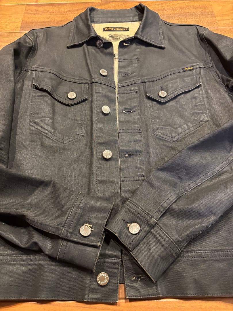 ヌーディージーンズ　デニムジャケット　ブラック Nudie Jeans Sサイズ
