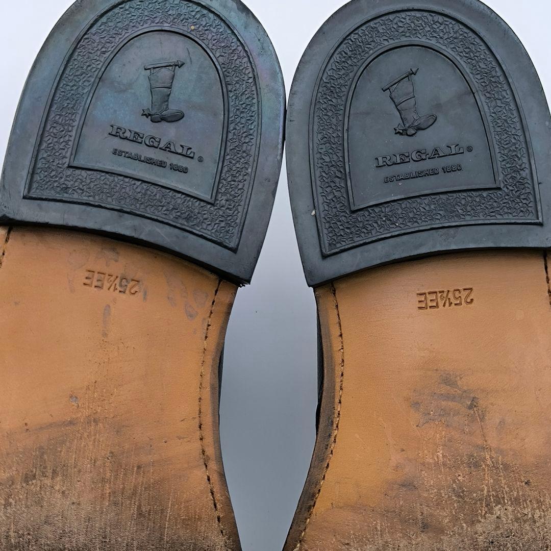 極美品 リーガル 25.5cm 2E ブラック 黒 モンクストラップ ブラック