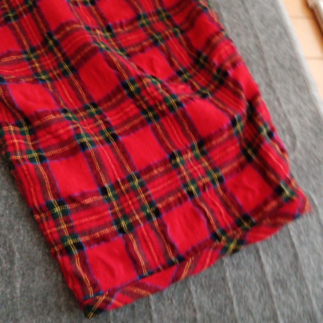 快晴堂レッドチェック カジュアルパンツ