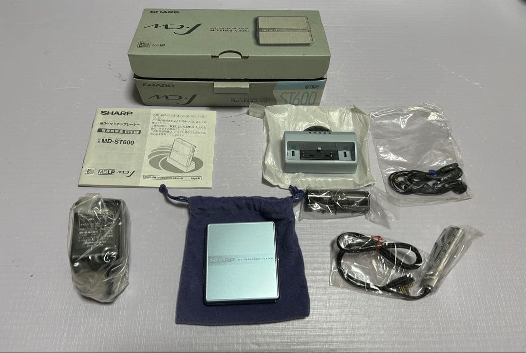 箱取説付/SHARP ポータブルMDプレーヤー MD-ST600