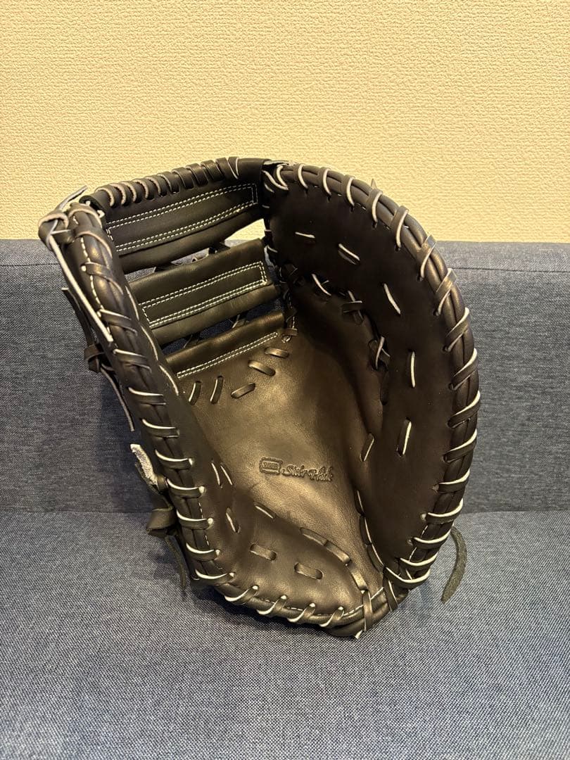 ぽ*か様 ラスト！ 【新品未使用】ZETT 硬式用ファーストミット一塁手用黒ブラ