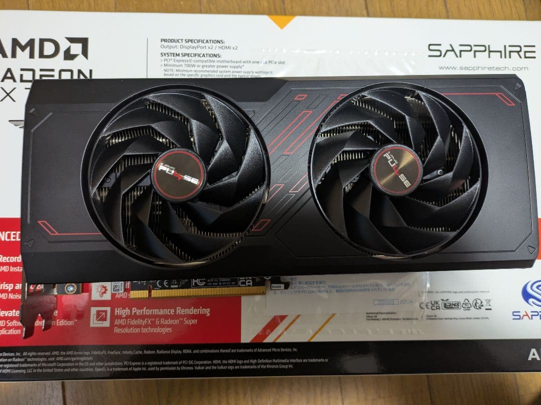 【動作確認済】Sapphire Radeon RX 7800 XT