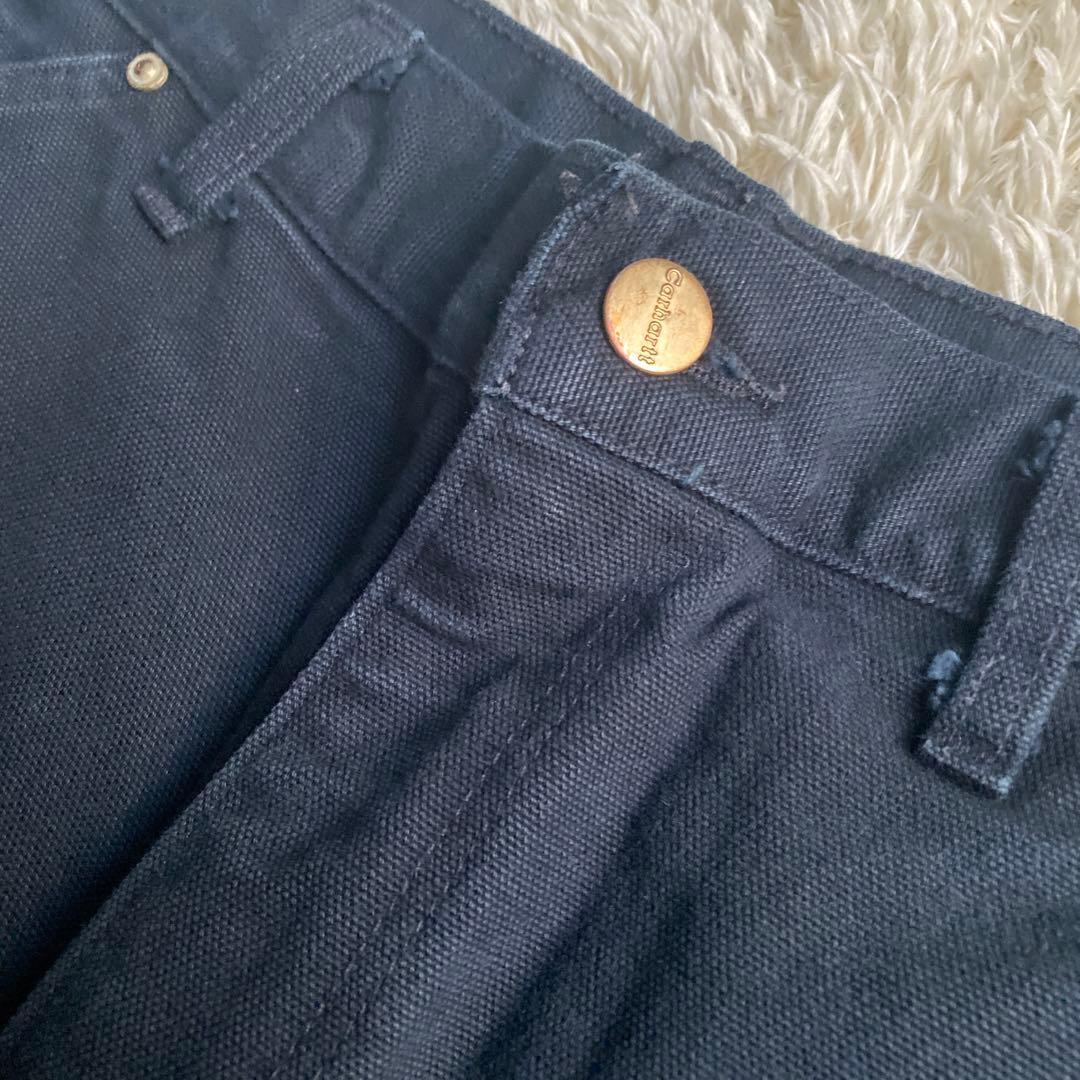 【USA製】カーハート ダブルニー W32 L32 ダンガリーフィット ブラック