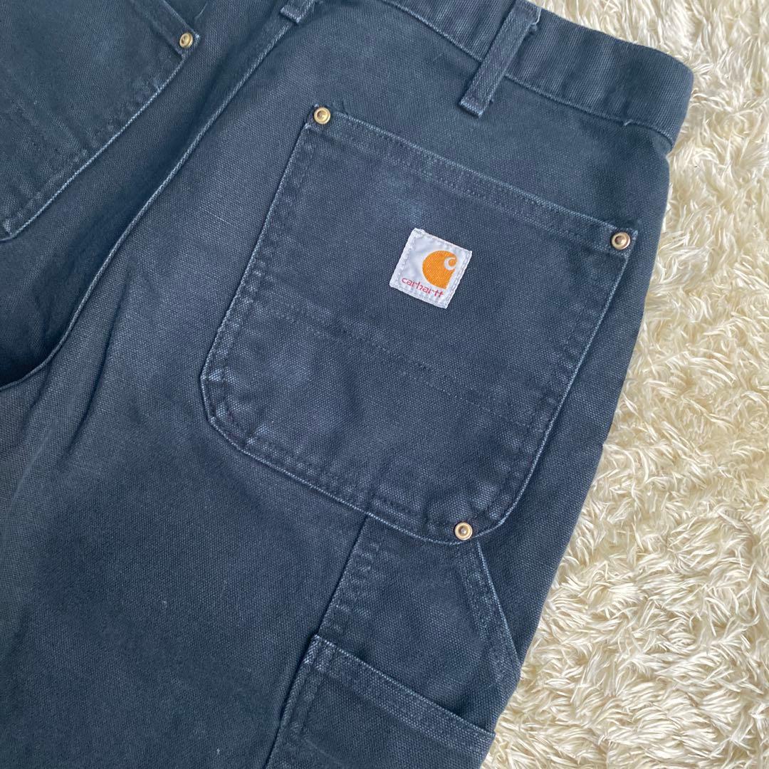 【USA製】カーハート ダブルニー W32 L32 ダンガリーフィット ブラック