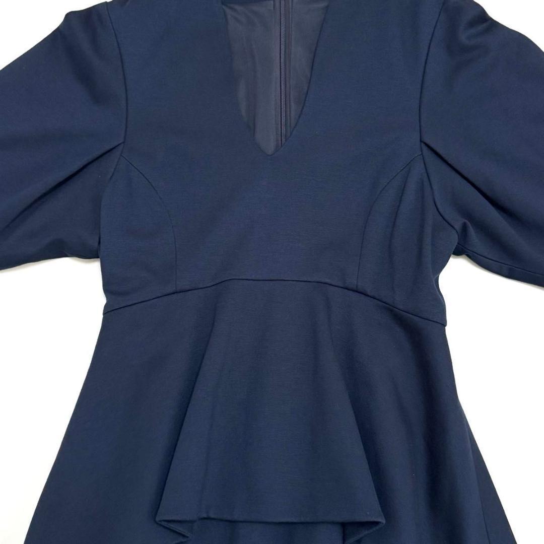 sss マメ クロゴウチ ペプラム ジャージーワンピース オケージョン