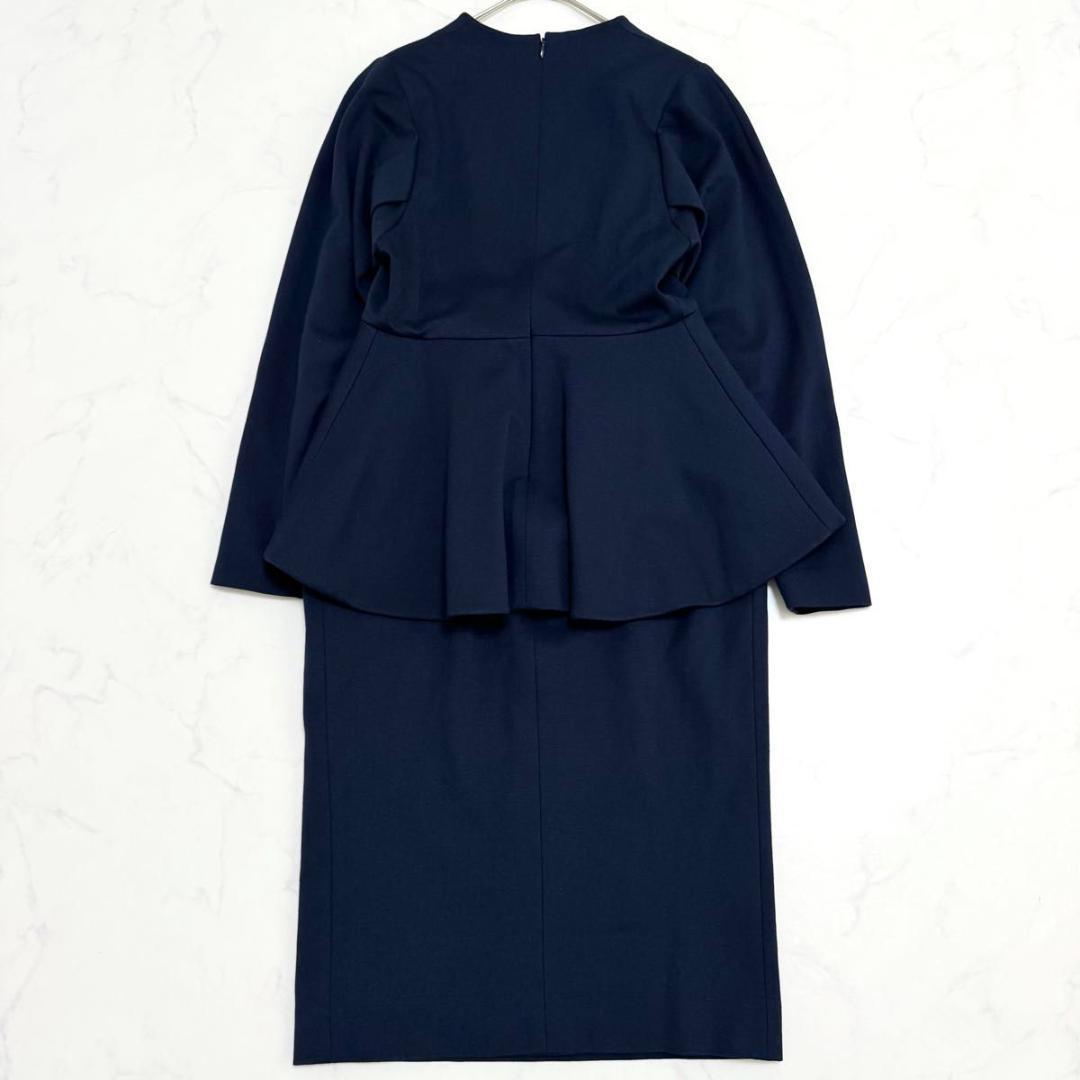 sss マメ クロゴウチ ペプラム ジャージーワンピース オケージョン