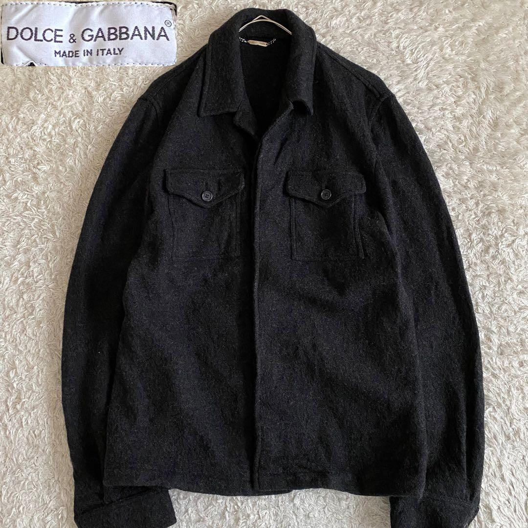 XL相当 ドルチェ&ガッバーナ カバーオール 比翼 ウール グレー イタリア製