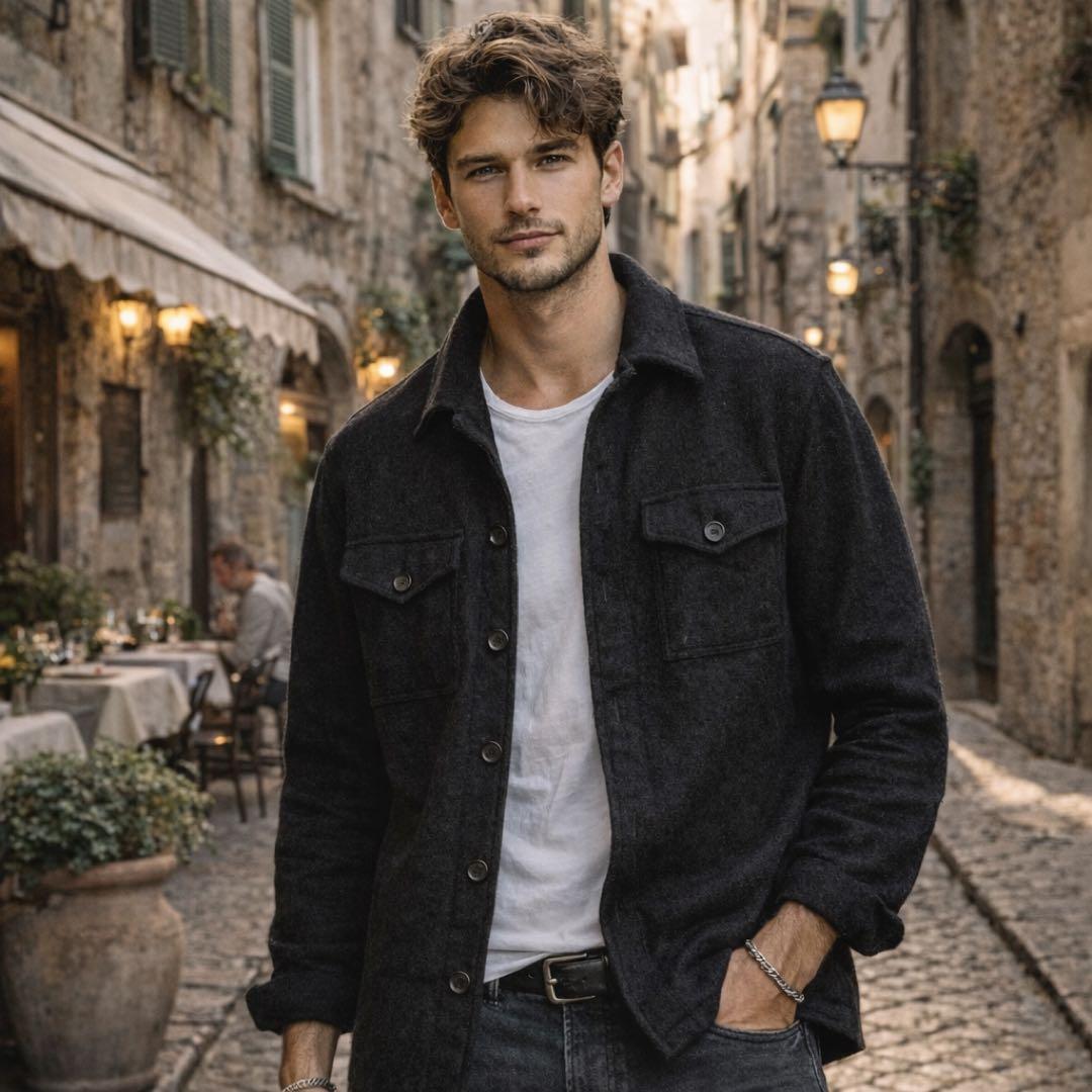 XL相当 ドルチェ&ガッバーナ カバーオール 比翼 ウール グレー イタリア製