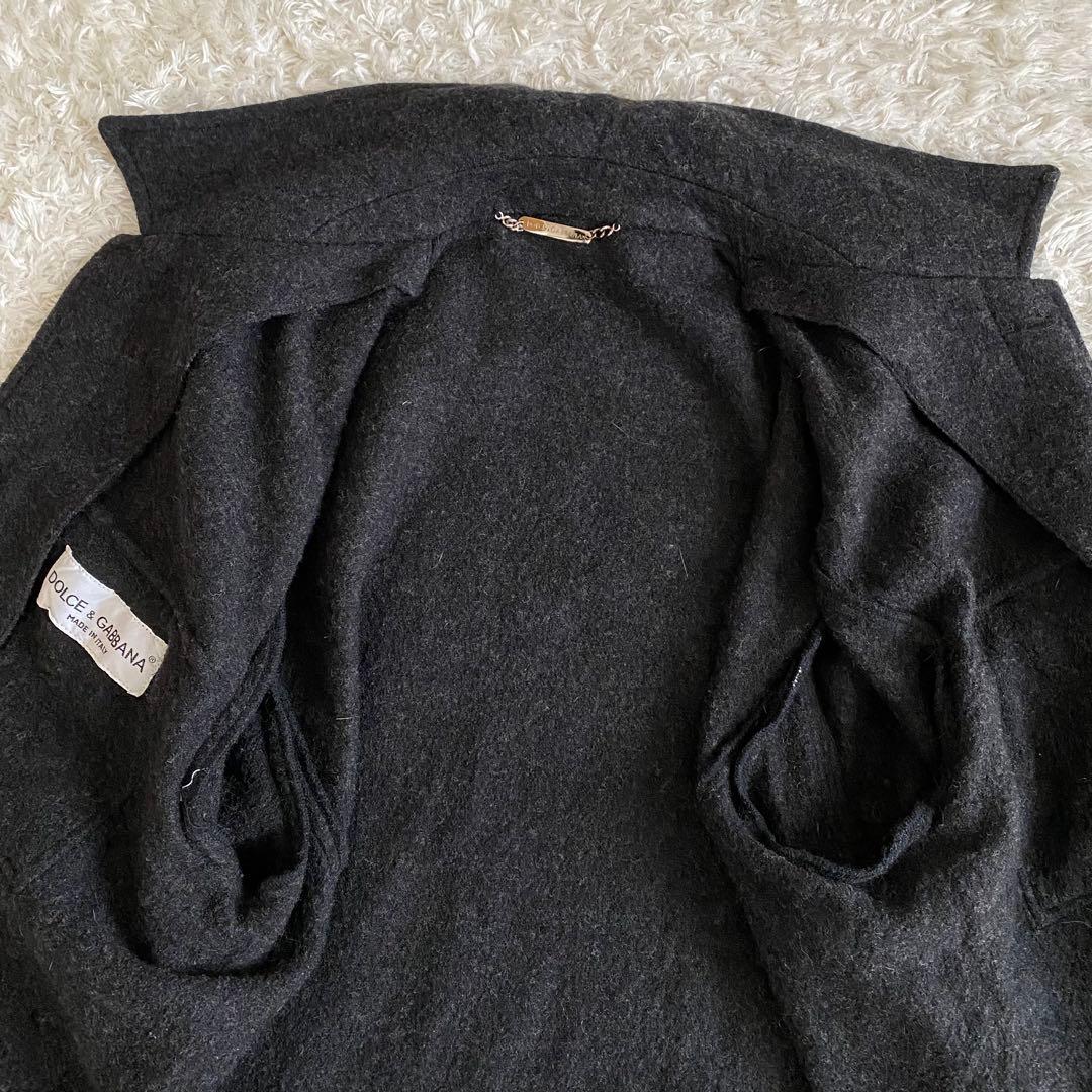 XL相当 ドルチェ&ガッバーナ カバーオール 比翼 ウール グレー イタリア製