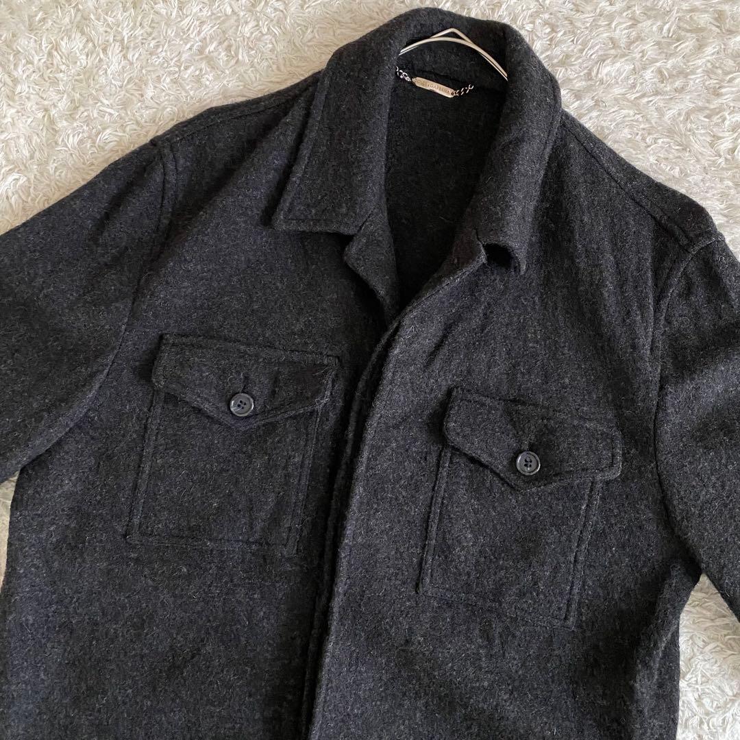 XL相当 ドルチェ&ガッバーナ カバーオール 比翼 ウール グレー イタリア製