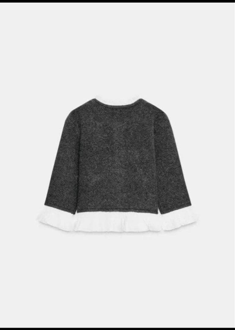 ZARAポプリンコンビニットジャケット ダークグレー　Mサイズ