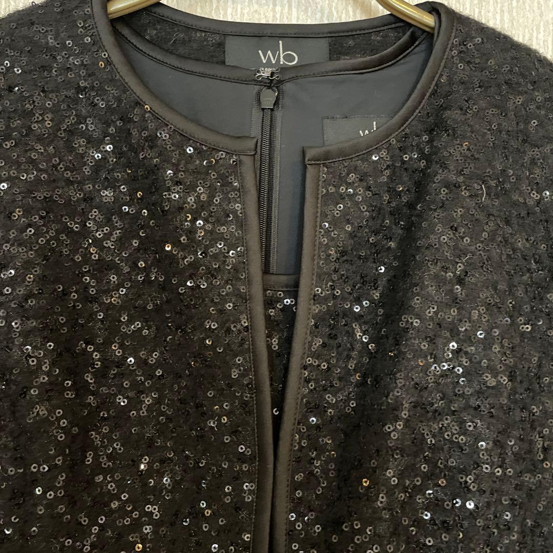 Wb スパンコールが素敵なフォーマルワンピースとジャケット　40