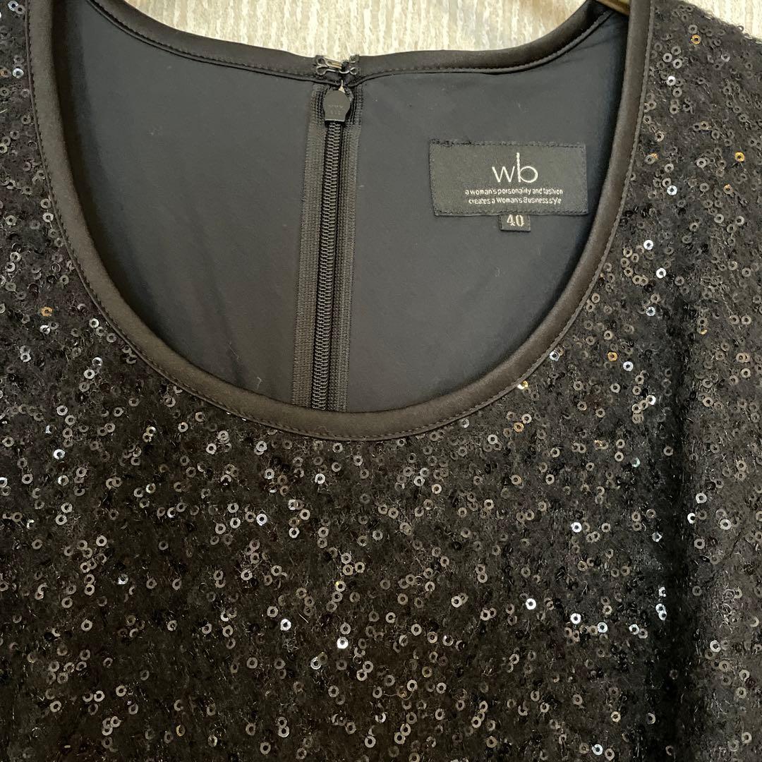 Wb スパンコールが素敵なフォーマルワンピースとジャケット　40