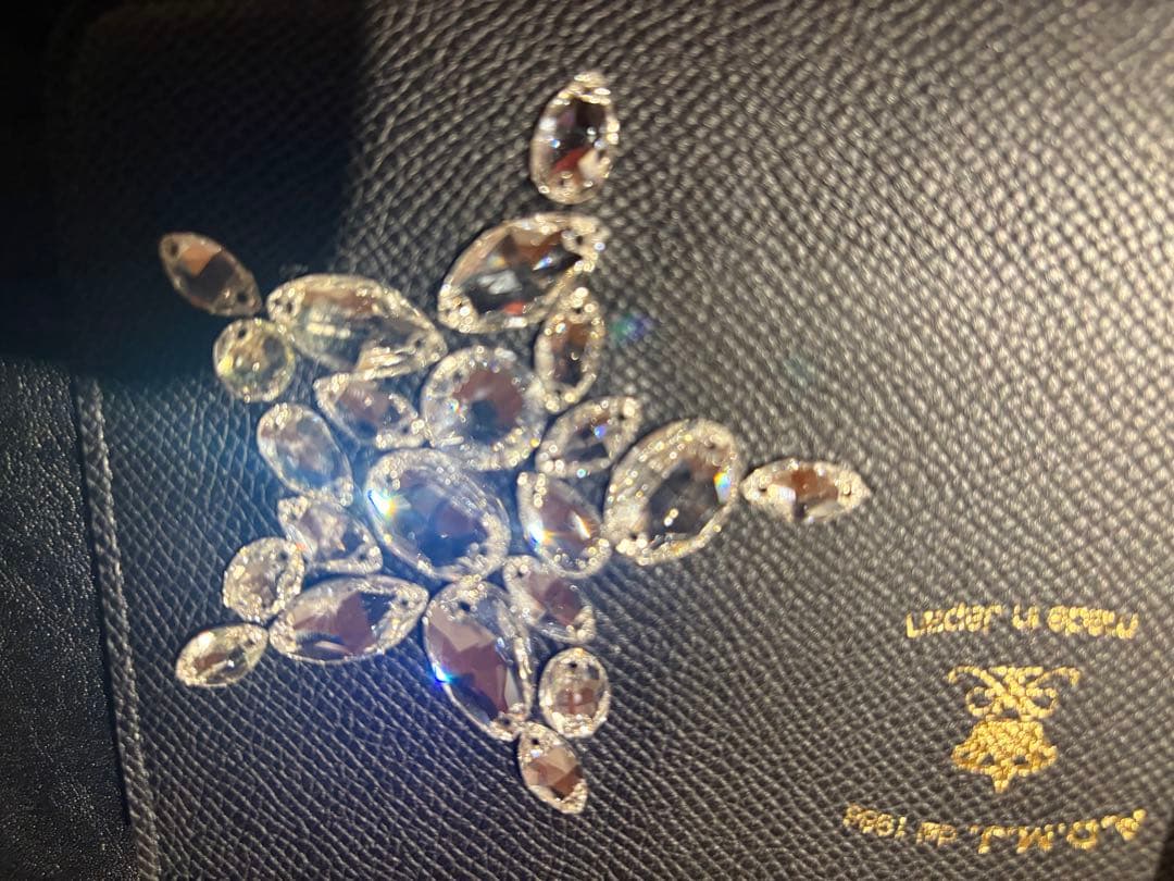 新品未使用 ADMJ　スワロ　スリムウォレット スタービジュー ダイヤ クラウン