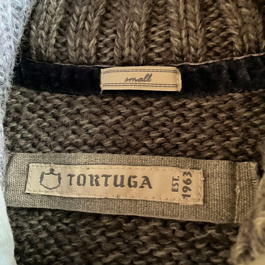 00s archive TORTUGA 王冠スタッズスカル厚手ドライバーズニット