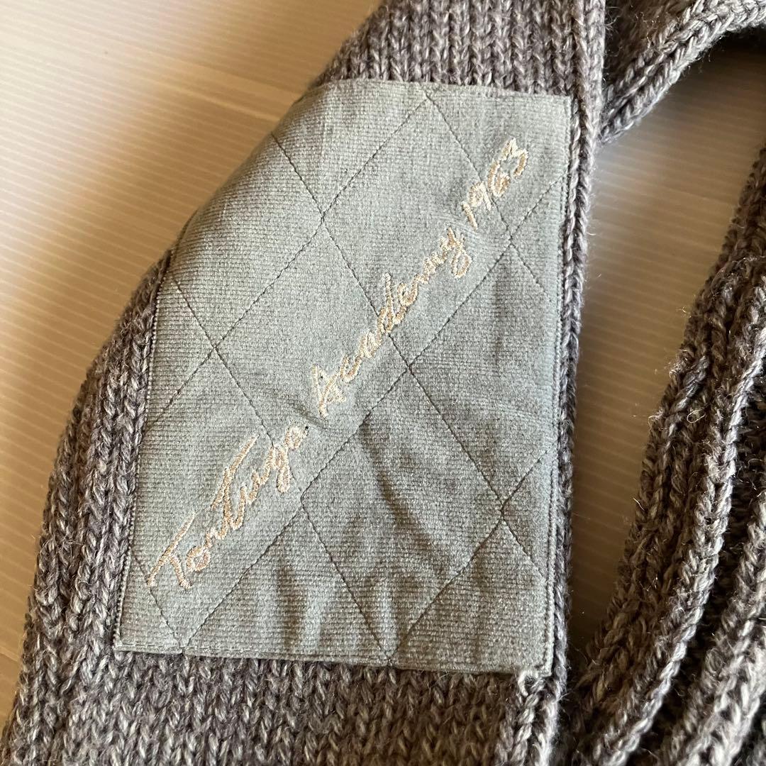 00s archive TORTUGA 王冠スタッズスカル厚手ドライバーズニット