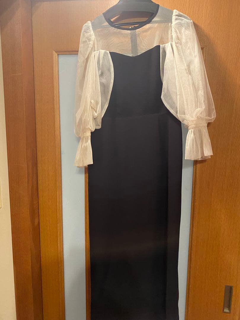 【美品】birei チュールオフショルドレス　ロングオフショルダー