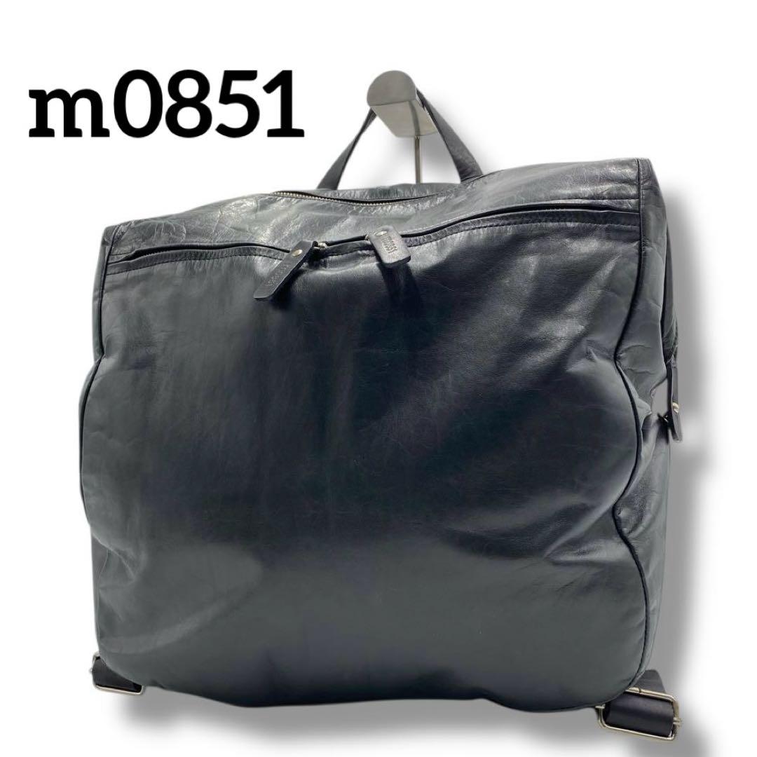 美品 m0851 ANILINE FOLDED CORNER リュック バッグ