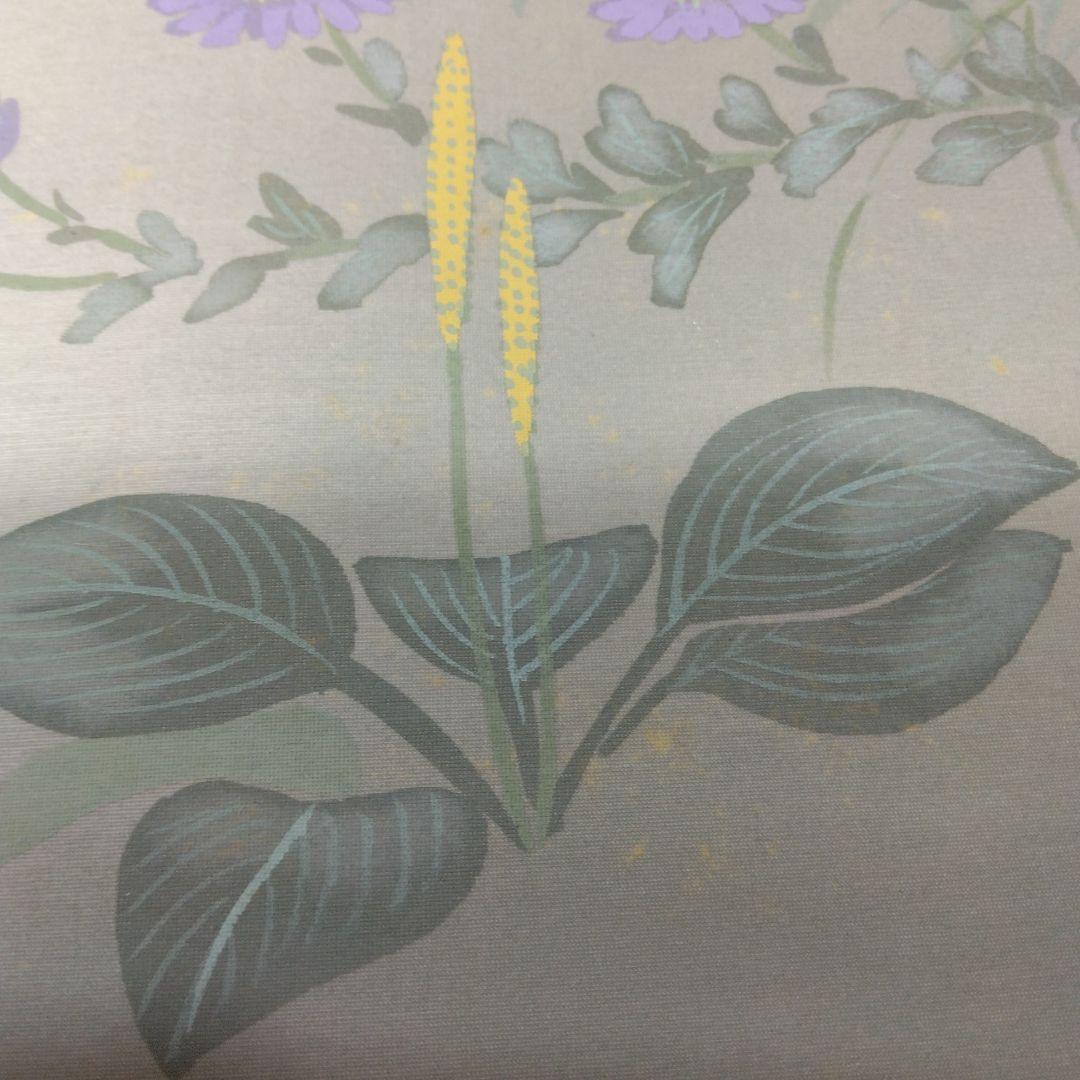 掛け軸「朝顔」仲田龍安　二重箱　高級良品　未使用品