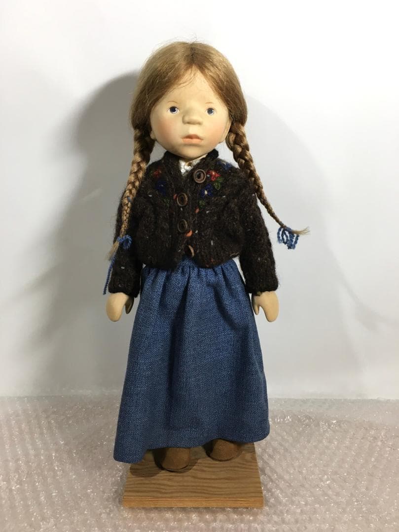 ○[美品] ポングラッツ人形 pongratz オールウッド 木製人形37cm