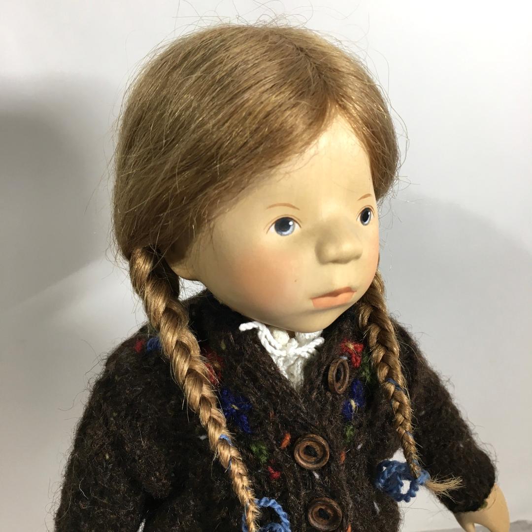 ○[美品] ポングラッツ人形 pongratz オールウッド 木製人形37cm