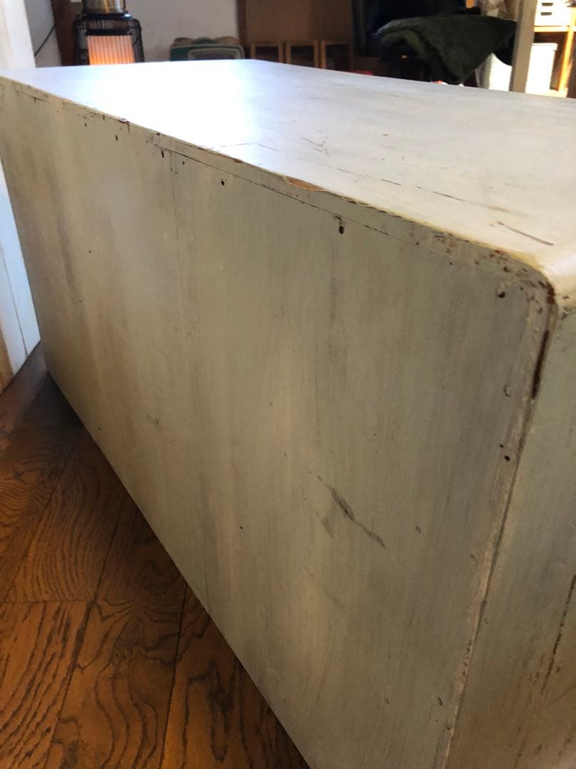 ■レトロ■古い木シャビーな引き出し９杯箪笥　ローボード