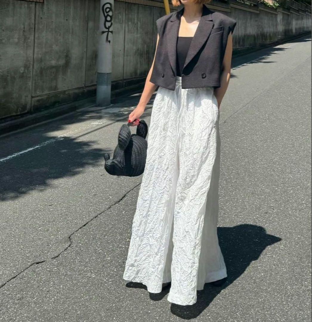 cygneホワイト ガウチョパンツ OTサイズ