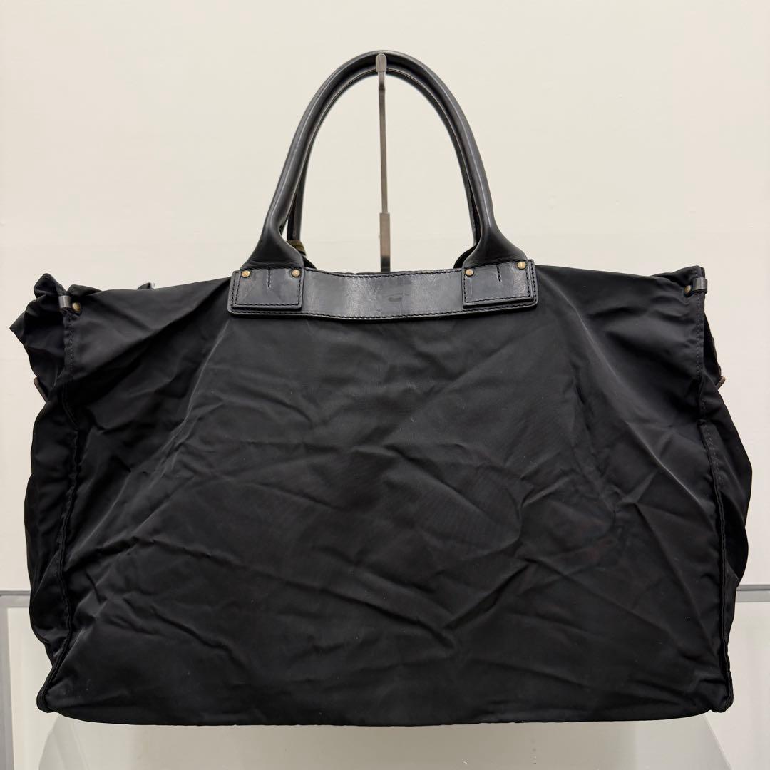 か*ち様 【美品】 フェリージ ボストンバッグ ナイロン ブラック Felisi