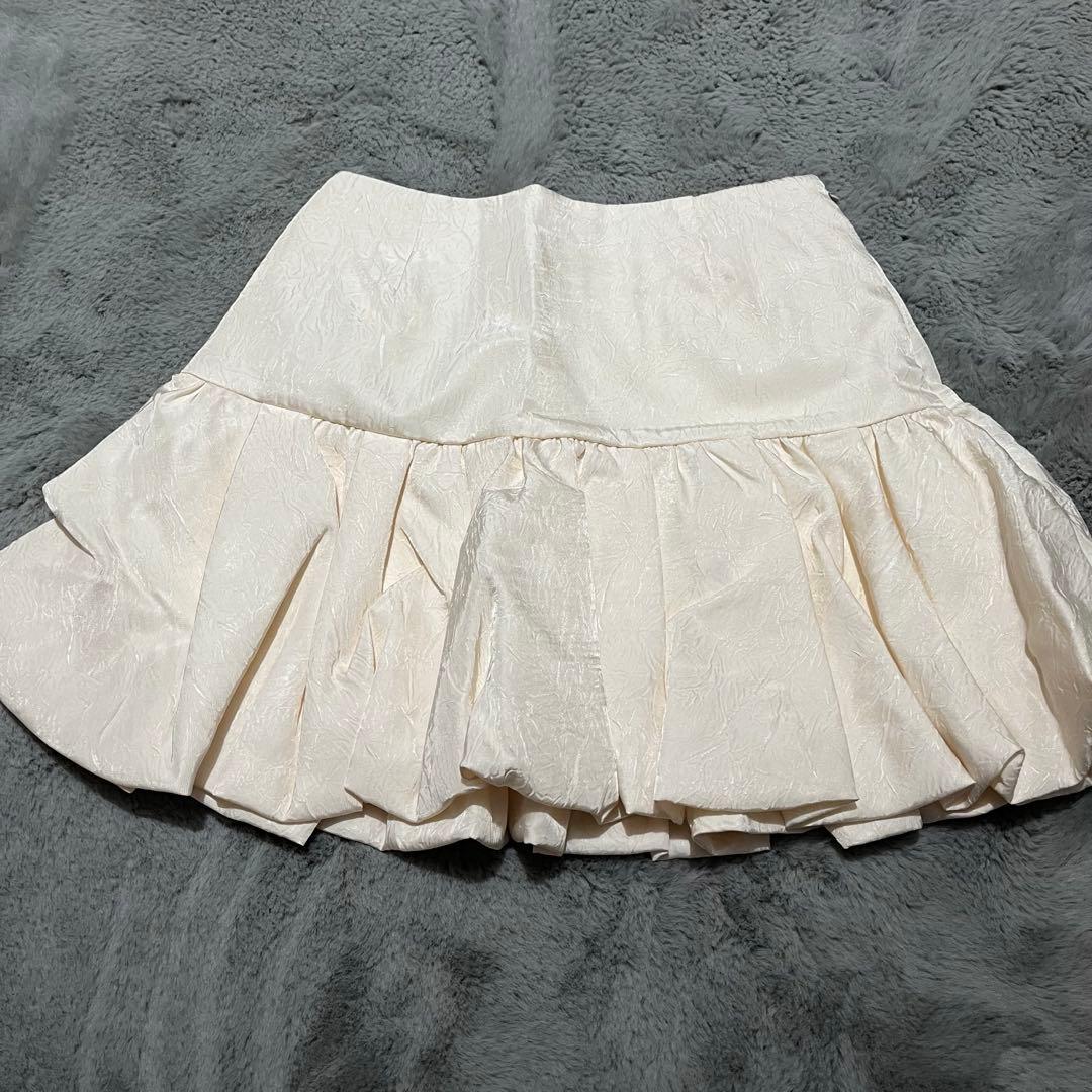 スカート Her lip to Bubble Mini Skirt ecru S
