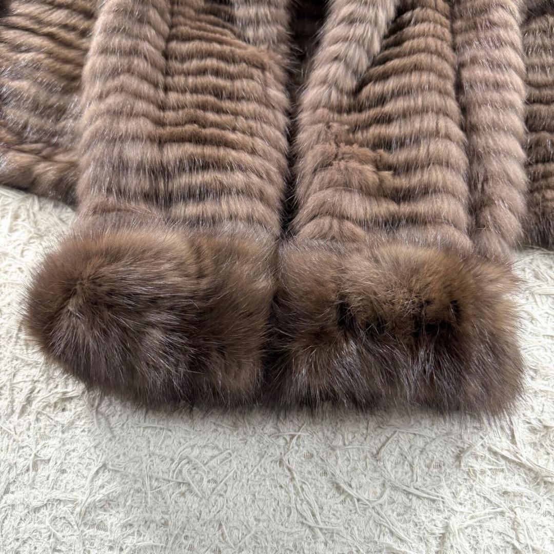 KB fur ロシアンセーブル リバーシブル コート ロング XL AA025